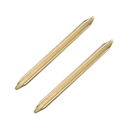 2 Pack 11 Inches Tire Iron Changing Tools, Portable Premium Stainless Steel Golden Staight and Curved Tire Lever Motorcycle Tire Spoons Bar Tire Repair Tool for Motorcycle Dirt Bike Lawn Mower ATV