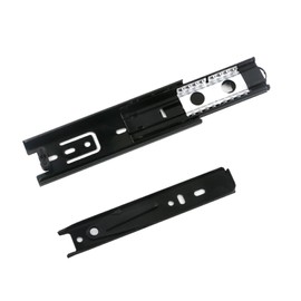 MACHSWON 1 Pair Drawer Slides 35mm Wide Ball Slide 125mm 3-Section Stroke 100mm Cabinet Wardrobe Rails 5 Inch Galvanized Silver