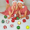Set of 30 Christmas Baubles Plastic Red White Christmas Tree