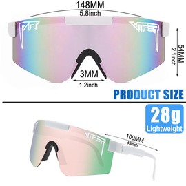 Polarized Sports Sunglasses The Original Sunglasses Wide Fit Blue Lens Windproof Sports Eyewear Unisex Goggles Outdoor Eyewear Ideal for Driving Running Climbing Fishing and Golf (Classic C3)