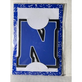 Metal Letter Magnet 4” x 3.5”  Letter N New