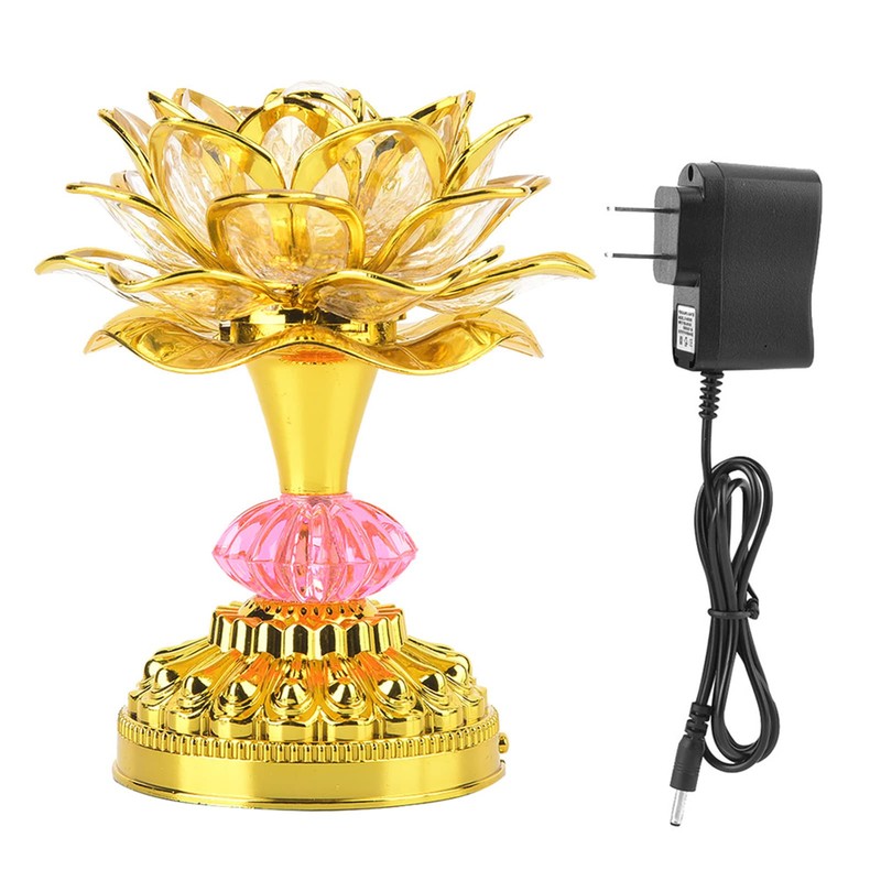 Dharma Set Buddhism Singing Buddha Lotus Lamp for Buddhist Music
