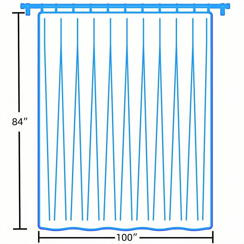 Zpnevx Accordion Door 100×84 inch, Waterproof Closet Curtain for Open