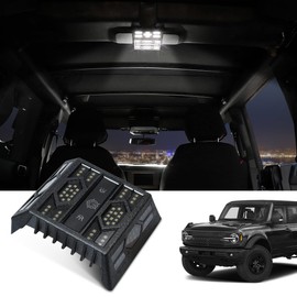 Xomzema Rear Ceiling Lights, Reading Light Touch Switch LED Roof Lamp Trunk Cargo Area Light Accessories for Ford Bronco Offroad 4 Door 2021-2024