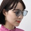[FashionBerry] 3.クリアグレー×ライトスモーク UVカット率99%以上 ボストン型 サングラス＆クリアレンズ眼鏡風フレーム 軽量 おしゃれ 男女兼用 ユニセックスファッションアイウェア 1000593-F-583