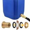 LCOUACEO 3 Pieces Water Butt Feed-Through Brass Tank Fitting, Barrel