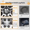 MIKKUPPA 24pcs M12X1.5 Mag Lug Nuts - 1.87" (47mm) Height