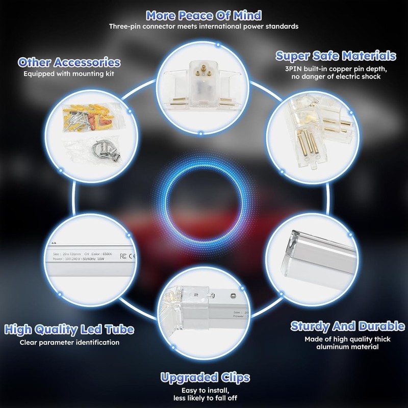 Gonengo Hexagon LED Garage Light - Hexagonal Snow Lights, 710W
