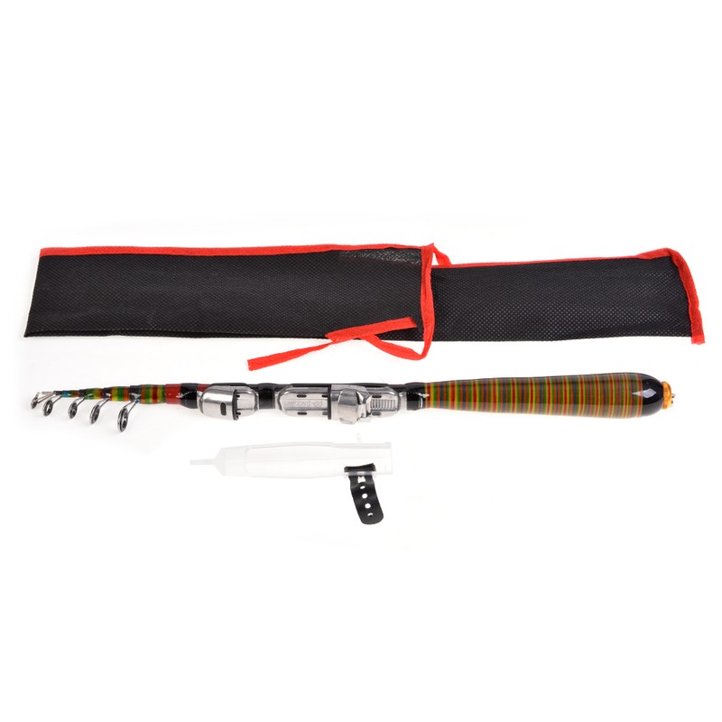 1.2M 3.94FT Telescopic Fishing Rod Travel Spinning Lure Rod Raft