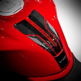 Az Graphishop 3D Resin Tank Pad Compatible with Ducati Panigale V2 2025 Shock and Scratch Protection Motorcycle Accessories Made in Italy GP-3082