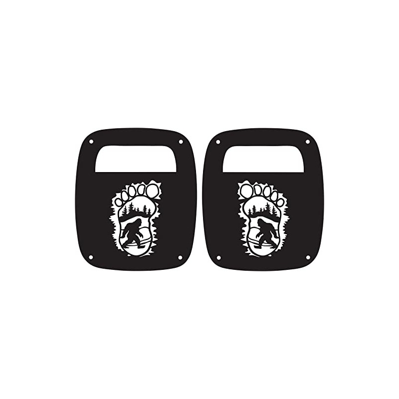 JeepTails Bigfoot Forest Tail lamp Light Covers Compatible with Jeep