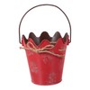 Levemolo 1pc Retro Wavy Flower Bucket Durable Iron Flowerpot with