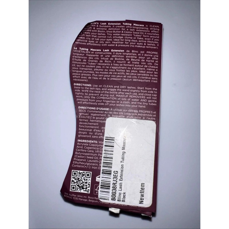 BLINC LASH EXTENSION TUBING MASCARA BLACK/NOIR (Full Size/NIB)