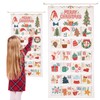 Naler 24 Advent Calendar for Filling with 24 Pockets, Advent Calendar Self-Filling for Hanging Self-Filling Decorative Christmas Calendar