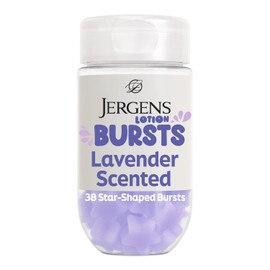 Jergens Lavender Lotion Bursts, Squishy Star-Shaped Moisturizer Bursts, Lotion Gifts for Teens, 38 Ct