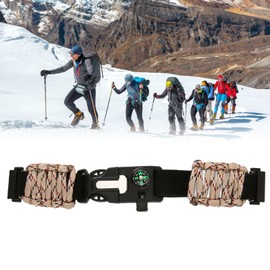 6-in-1 Paracord Watch Strap, Paracord Bracelet 22 mm, Suitable for Huami Watch Strap, Sports Strap for Outdoor Camping Adventure (Desert Camouflage), Desert camouflage, Classic