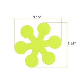 sourcing map 12pcs Non Slip Bathtub Stickers Bath Shower Floor 3.15" Anti-Slip Sticker Tape Snowflake Style Decals for Bathroom Kitchen Bathtub Treads Stairs, Grass Green
