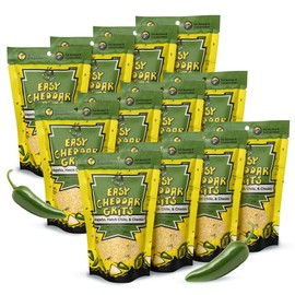 Jalapeno Yellow Corn Grits with Cheddar Cheese + Hatch Green Chile + Garlic, by FishSki Provisions, 6 oz bags, 12 pack