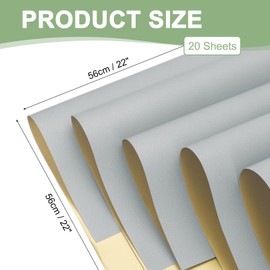 PATIKIL Flower Gift Wrapping Paper, 20 Sheets Double Sided Golden Waterproof Bouquet Paper Wrap Florist Supplies Packaging Floral Papers for Wedding DIY Craft Valentine, Light Gray/Gold