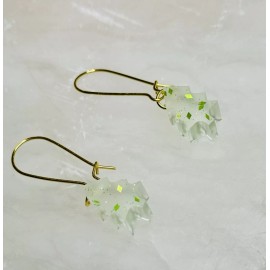 Unbranded Christmas Tree Epoxy Earrings .
