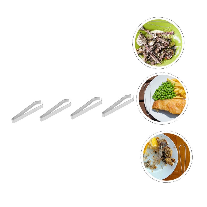 FOMIYES 3sets Cooking Tweezers Kitchen Pliers Tip Stainless Steel Tweezers