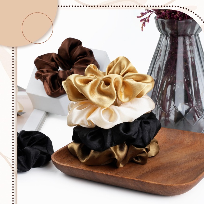 8 Pezzi Scrunchies per Capelli, Scrunchies in Seta per Donne