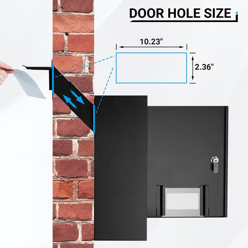 Through The Wall Drop Box with Combination Lock, 16.5" x