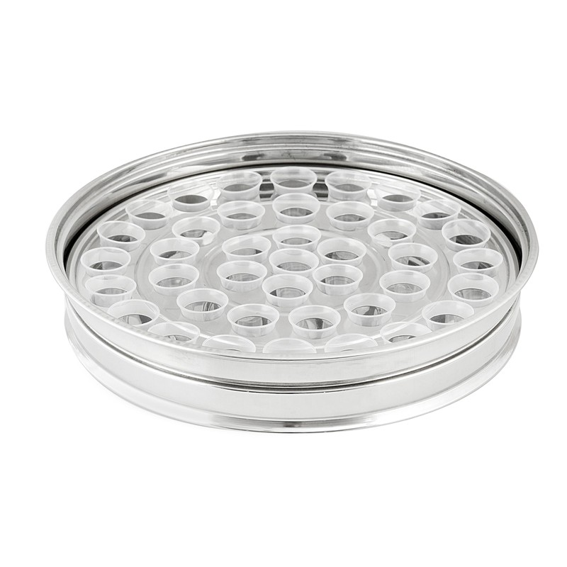 VJR Holy Communion Tray for Churches with Lid, Premium Stainless