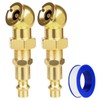 2 Pcs Portable Ball Foot Air Chucks, 1/4" NPT Heavy