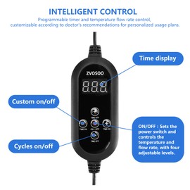 Cold Therapy Machine System with Programmable Timer, Ice Machine for Knee after Surgery Recovery,Wearable, Adjustable Knee Pad,Quiet Pump,Ideal for Sports Injuries, Knee Pains ﻿