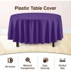 Crown Display Inc. 84" Elegant Round Purple Table Cover -