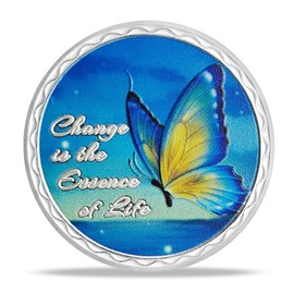 Butterfly Sobriety Chip Recovery Gift AA Medallion Coin Change is The Essence of Life
