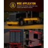 Partsam 14Pcs 4 Inch Rectangle LED Trailer RV Marker Clearance