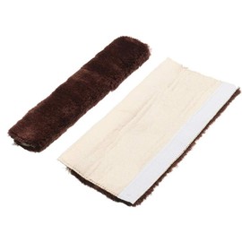 Soft Faux Sheepskin Car Seat Belt Cover Pad - Safety Strap Shoulder Pad for Adults and Children - Suitable for Car, Backpack, Shoulder Bag - Set of 2 (Coffee)
