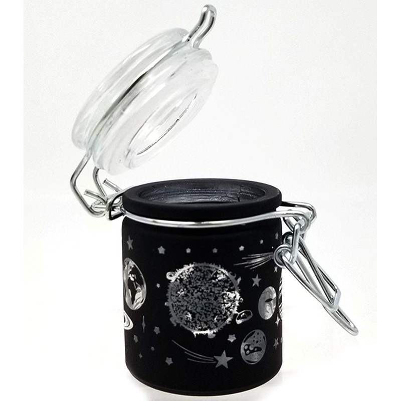 Airtight Glass Herb Stash Jar with Clamping Lid in Choice