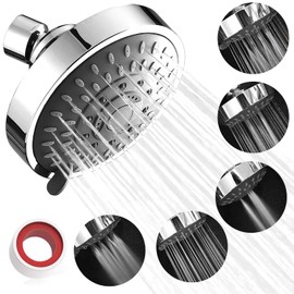 Cabeza de Ducha de lluvia, TYC 5 Funciones Cabezal de regadera Para Baja y Alta Presión Alcachofa Ducha de Baño Fija para Baño Hotel SPA