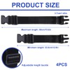 4Pcs Add A Bag Luggage Strap, Adjustable Suitcase Belt Travel