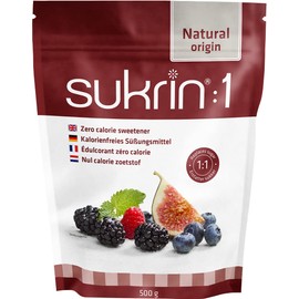 Sukrin:1 - All Natural Sugar Substitute with Erythritol & Stevia, Zero Calorie Sweetener for Keto & Low Carb Diets, Gluten Free, Vegan, 500g
