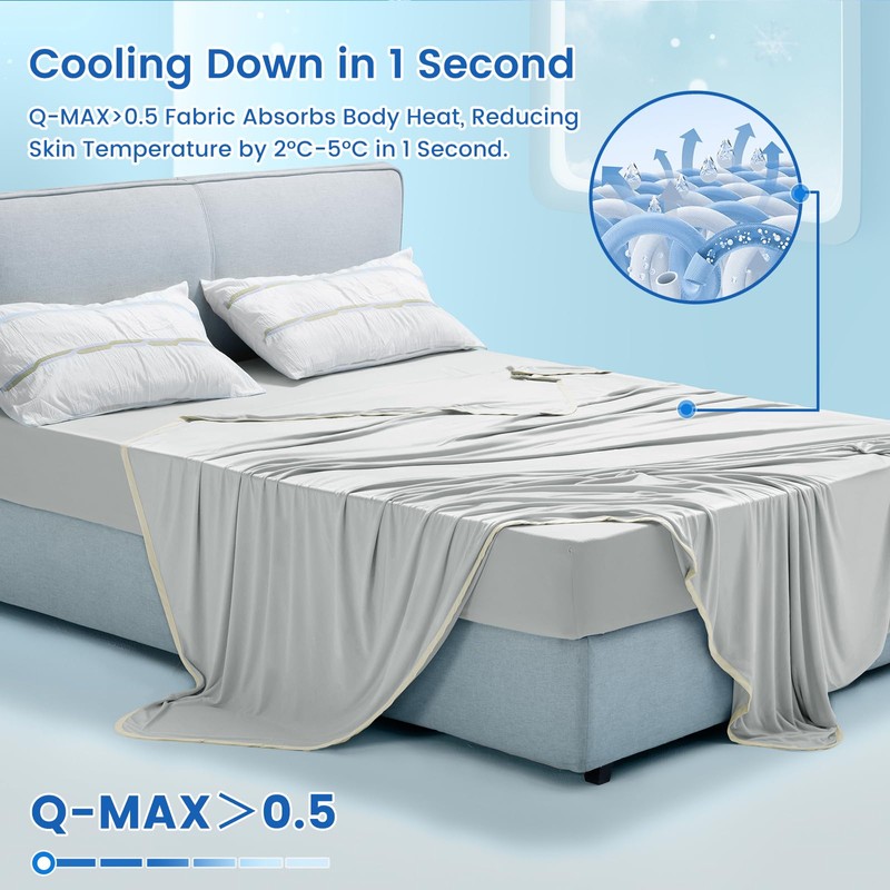 PHF Double Cooling Blanket Single Size for Hot Sleepers, Double
