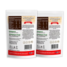 VIZANA NUTRITION | Psyllium Husk Natural 600g Sin Azúcar por Pack (Pack-2 Bolsas de 300g), Cáscara de Psyllium