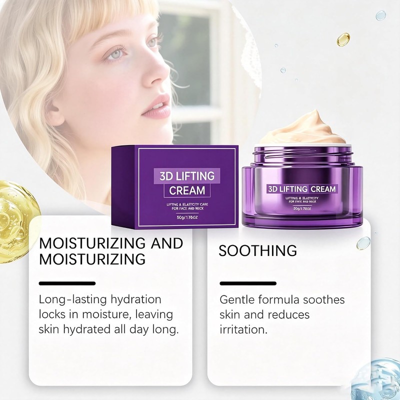 3D Lifting Night Cream, Probiotic Facial Treatment for Face (1