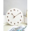 Mermbe Wall Clock, Raw Wood, Round, Silent, Quartz, No Clock