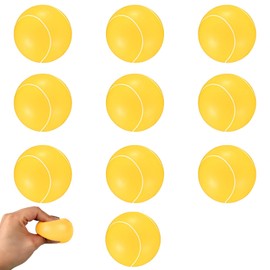 10 Foam Balls, Tennis Balls for Kids and Adults, Soft for Indoor and Outdoor Play, Perfect for Family Gatherings, Parties, and School Activities, Yellow Foam Tennis