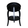 International Concepts Cambria Round End Table, Black