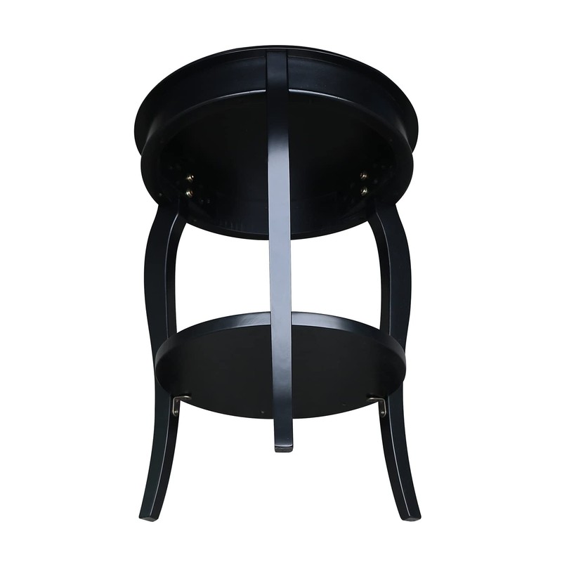 International Concepts Cambria Round End Table, Black