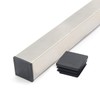 1.5 Inch (38 mm) Square Plastic Plugs Tubing End Caps