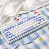COOMICKEY Blue White PBT Keycaps XOA Keycaps, Custom Keyboard Keycaps