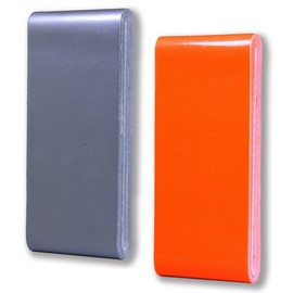 RediTape Travel Size Duct Tape Colors 2-Pack (Silver & Neon Orange) - Pocket Size Flat Mini Roll - for Repairs Outdoors Emergency Crafts - 1.88 inch x 5 Yards per Pack