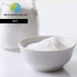 Prescribed For Life BHT Powder, Powdered Butylated Hydroxytoluene for Food Preservation, Vegan, Gluten Free, Non GMO, Unbleached, Soy Free (12oz / 340g)