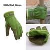 HANDLANDY Leather Gardening Gloves, Utility Work Gloves for Drivers, Mechanics